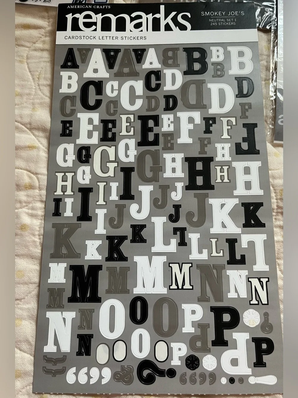 Assorted Alphabet Sticker Sheets - Mixed Colors - Unbranded